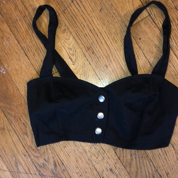 Tops - Button front crop top bralette
